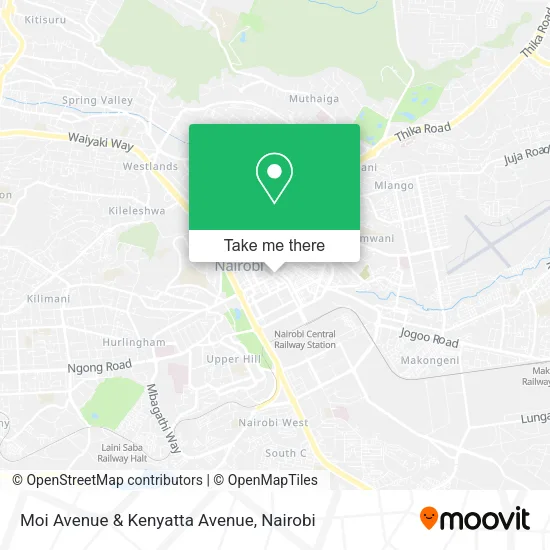 Moi Avenue & Kenyatta Avenue map