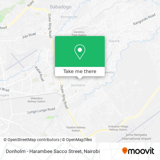 Donholm - Harambee Sacco Street map