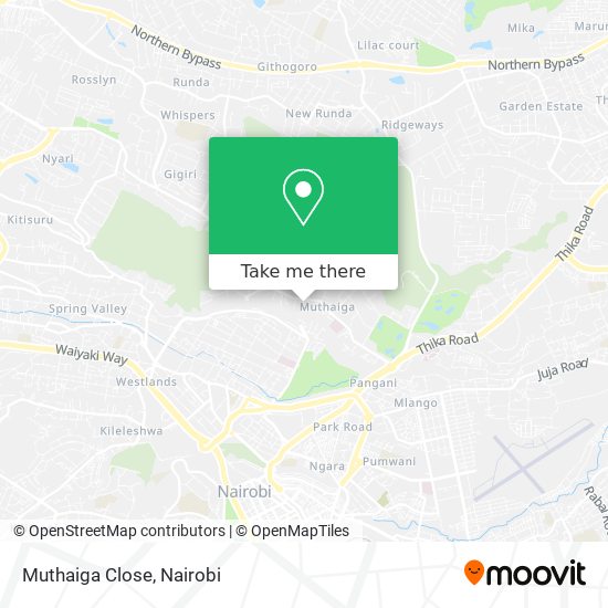 Muthaiga Close map