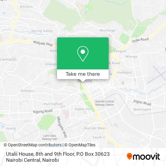 Utalii House, 8th and 9th Floor, P.O Box 30623 Nairobi Central map