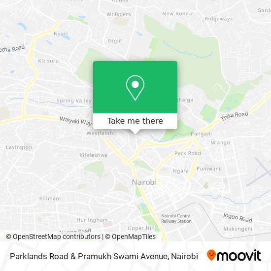Parklands Road & Pramukh Swami Avenue map