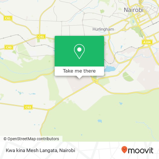 Kwa kina Mesh Langata map