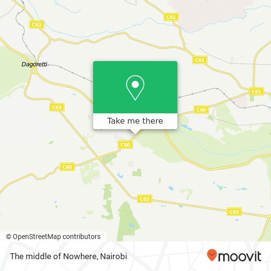 The middle of Nowhere map