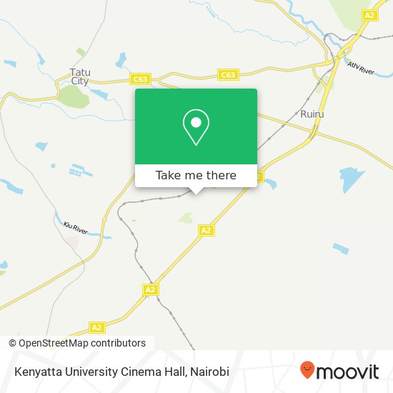 Kenyatta University Cinema Hall map
