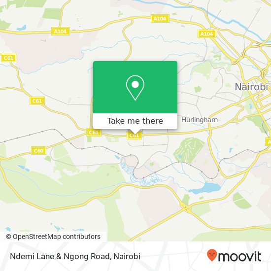 Ndemi Lane & Ngong Road map