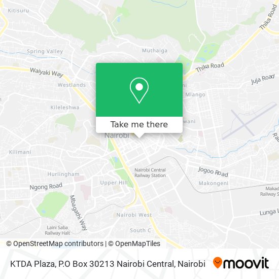 KTDA Plaza, P.O Box 30213 Nairobi Central map