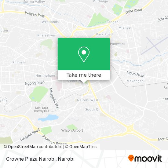 Crowne Plaza Nairobi map