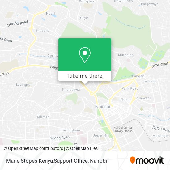 Marie Stopes Kenya,Support Office map