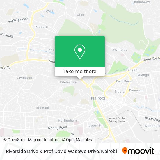 Riverside Drive & Prof David Wasawo Drive map