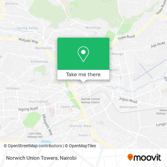 Norwich Union Towers map