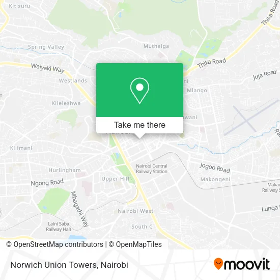 Norwich Union Towers map