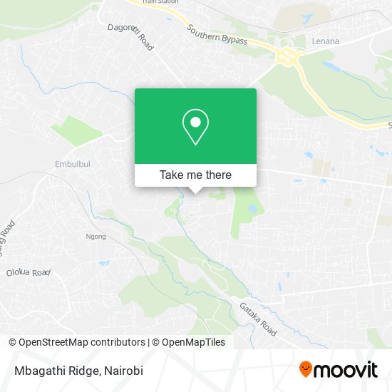 Mbagathi Ridge map
