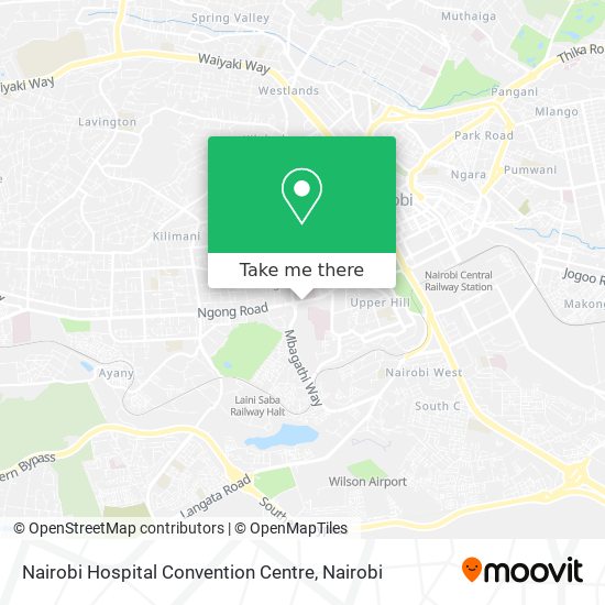 Nairobi Hospital Convention Centre map