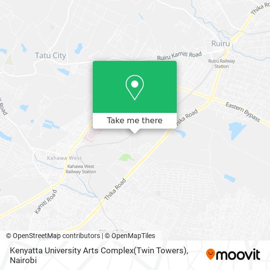 Kenyatta University Arts Complex(Twin Towers) map