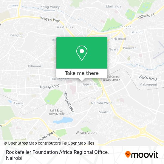 Rockefeller Foundation Africa Regional Office map