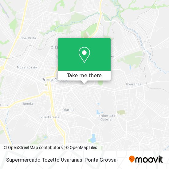 Mapa Supermercado Tozetto Uvaranas