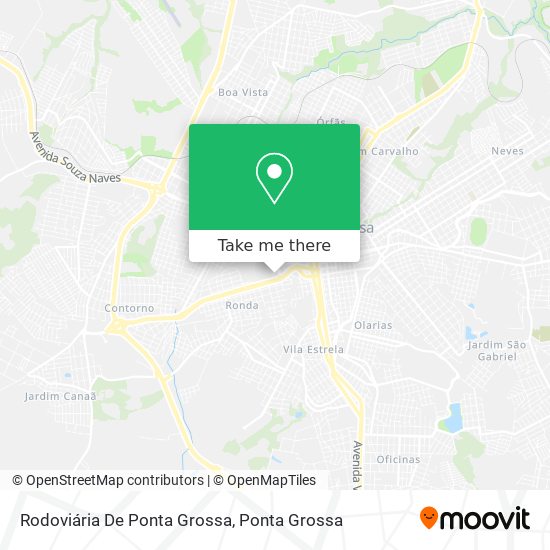 Rodoviária De Ponta Grossa map