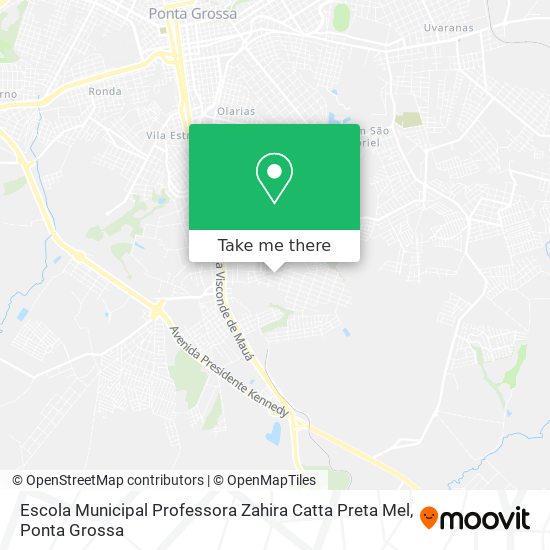 Mapa Escola Municipal Professora Zahira Catta Preta Mel