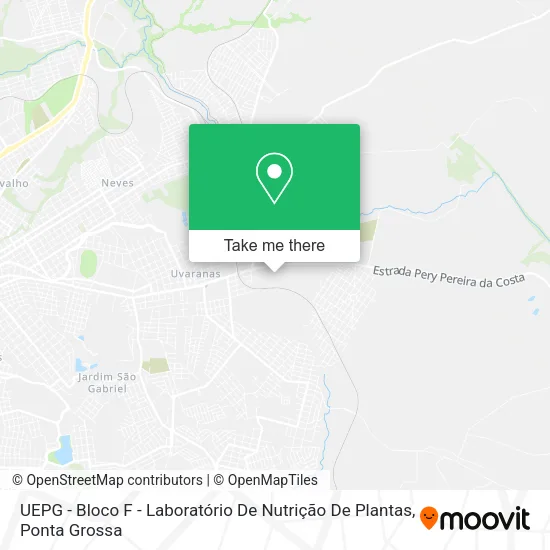 UEPG - Bloco F - Laboratório De Nutrição De Plantas map