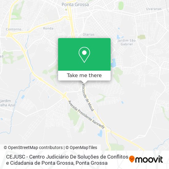 CEJUSC - Centro Judiciário De Soluções de Conflitos e Cidadania de Ponta Grossa map