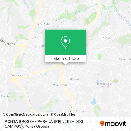 PONTA GROSSA - PARANÁ (PRINCESA DOS CAMPOS) map