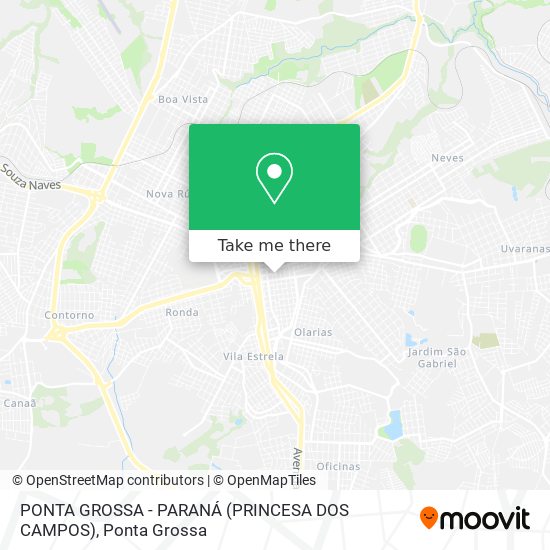 Mapa PONTA GROSSA - PARANÁ (PRINCESA DOS CAMPOS)