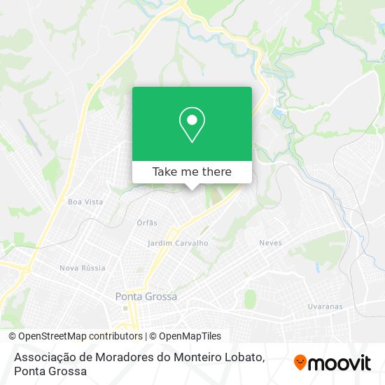 Mapa Associação de Moradores do Monteiro Lobato