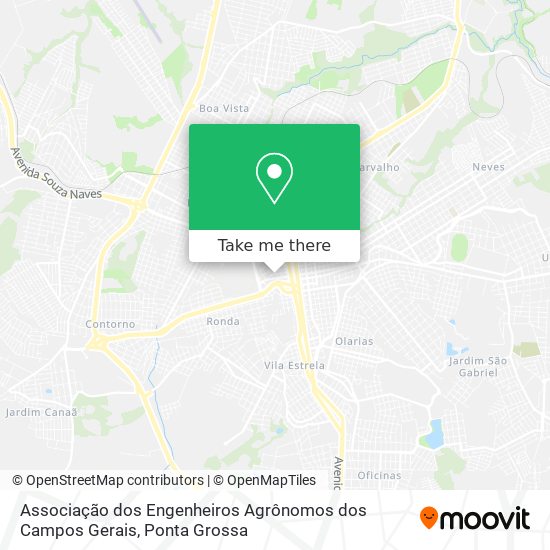 Associação dos Engenheiros Agrônomos dos Campos Gerais map