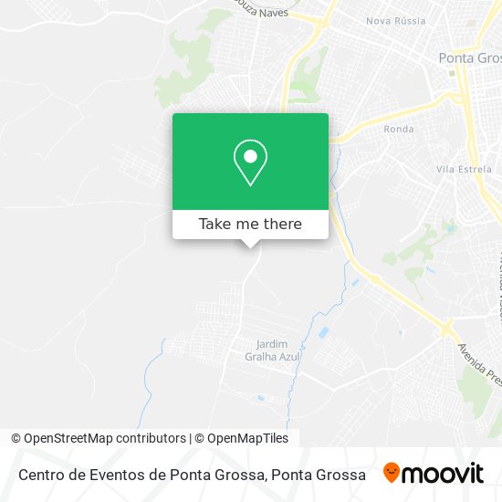 Centro de Eventos de Ponta Grossa map
