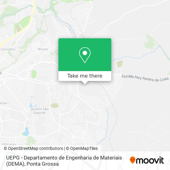 UEPG - Departamento de Engenharia de Materiais (DEMA) map