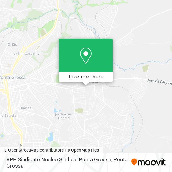 APP Sindicato Nucleo Sindical Ponta Grossa map