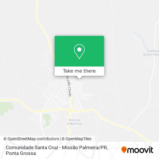 Mapa Comunidade Santa Cruz - Missão Palmeira / PR