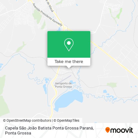 Capela São João Batista Ponta Grossa Paraná map