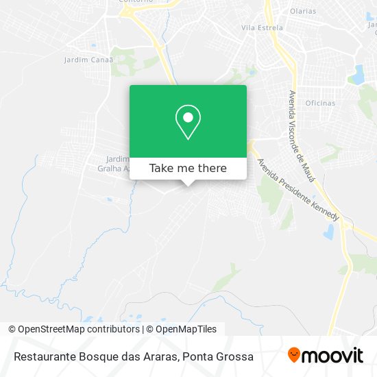 Mapa Restaurante Bosque das Araras