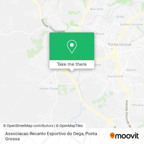 Mapa Associacao Recanto Esportivo do Dega