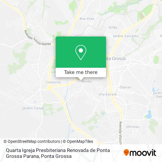 Mapa Quarta Igreja Presbiteriana Renovada de Ponta Grossa Parana