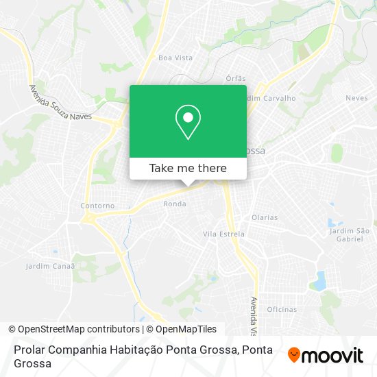 Prolar Companhia Habitação Ponta Grossa map