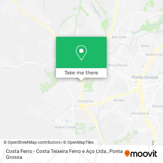 Mapa Costa Ferro - Costa Teixeira Ferro e Aço Ltda.