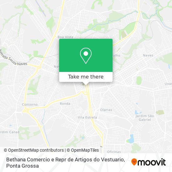 Bethana Comercio e Repr de Artigos do Vestuario map