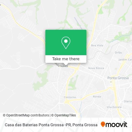 Casa das Baterias Ponta Grossa -PR map