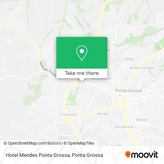 Hotel Mendes Ponta Grossa map