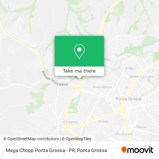 Mega Chopp Ponta Grossa - PR map