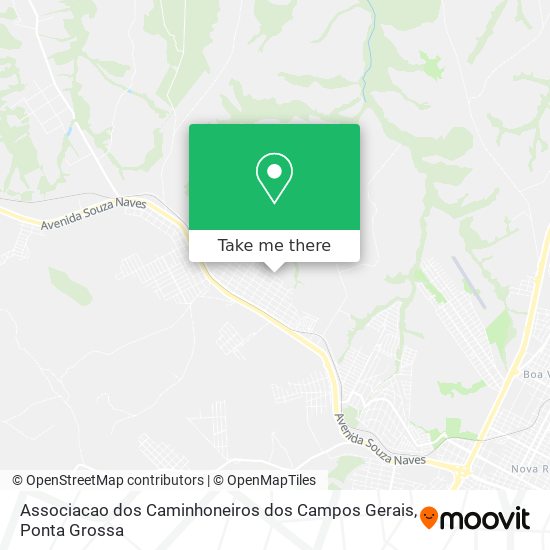 Associacao dos Caminhoneiros dos Campos Gerais map