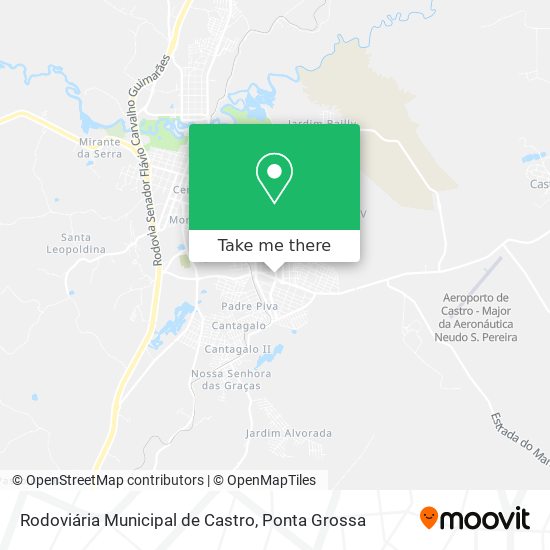Rodoviária Municipal de Castro map
