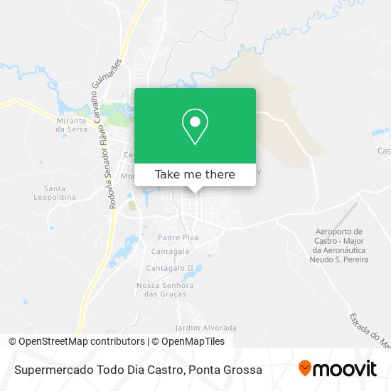 Mapa Supermercado Todo Dia Castro