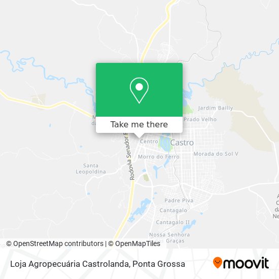 Loja Agropecuária Castrolanda map