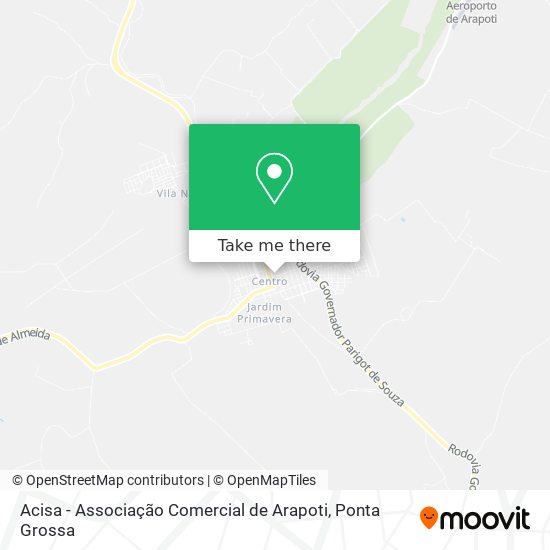 Acisa - Associação Comercial de Arapoti map