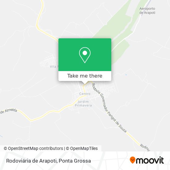 Rodoviária de Arapoti map