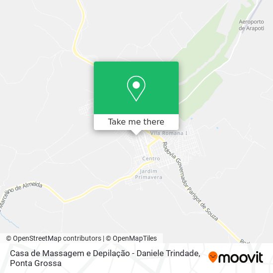 Mapa Casa de Massagem e Depilação - Daniele Trindade