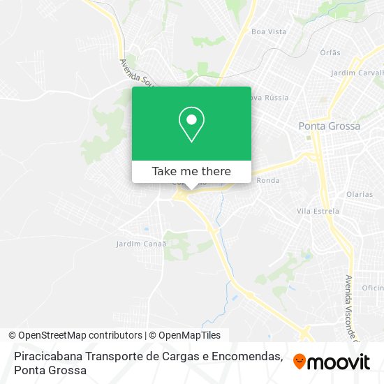 Piracicabana Transporte de Cargas e Encomendas map